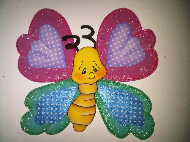 Mariposa Centro De Mesa Varios Dibujos Campanita Bote