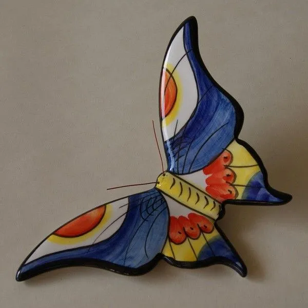 Mariposa de cerámica pintada a mano - Alma Nostra