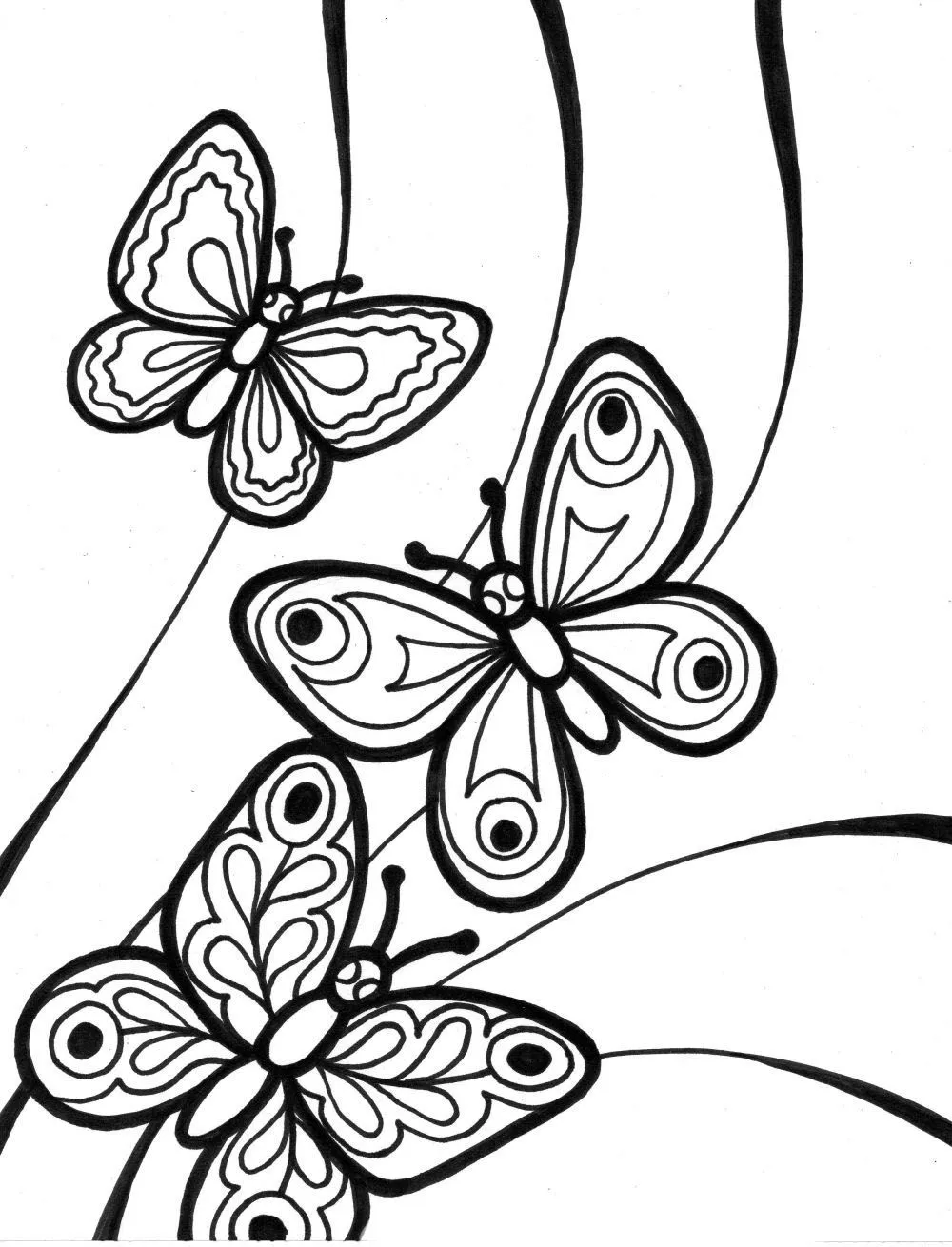 Mariposa para colorear