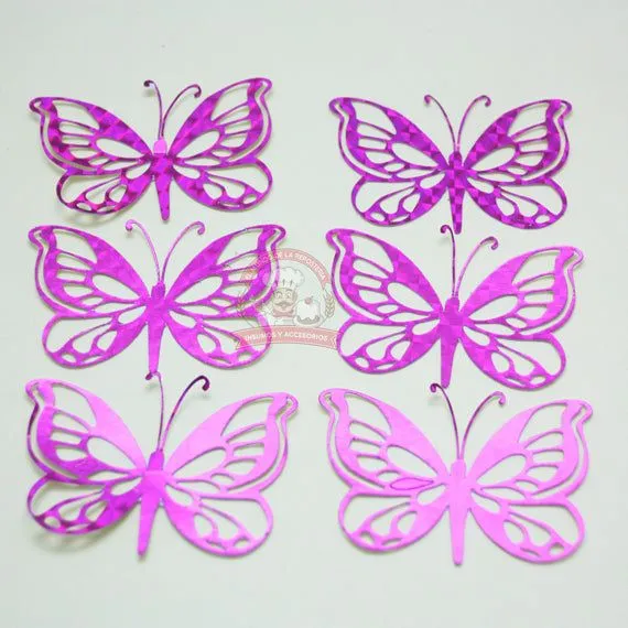 Mariposa Decorativa De Cake Topper Color Rosado (6 PIEZAS) – El Mundo de la  Repostería