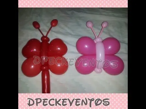 Como hacer una mariposa - How to make a Butterfly balloons ...