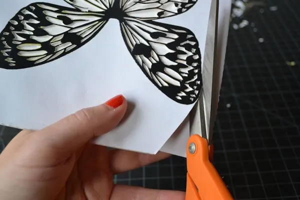 Mariposa de papel enmarcada - Guía de MANUALIDADES