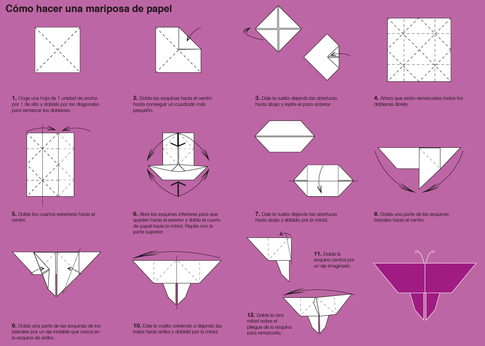 Como hacer mariposas de origami - Imagui