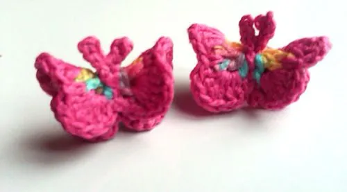 Mariposas tejidas en crochet - Imagui