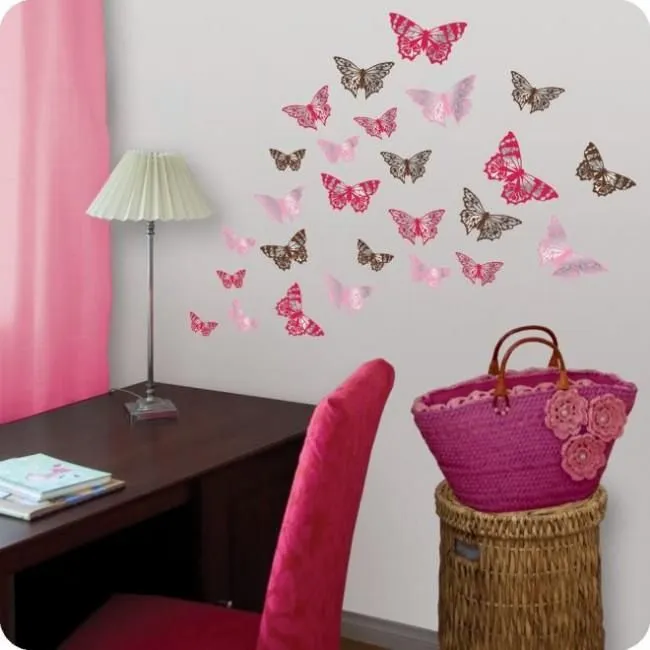 Mariposas en 3D! La plancha en $7.99 especial para decorar paredes ...