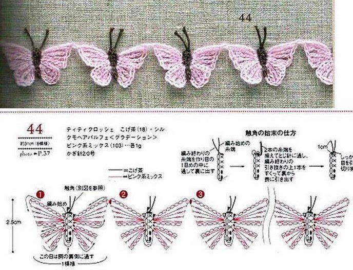 Sana Adicción: Mariposas al Crochet