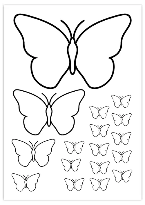 Mariposas para imprimir PDF – calendarios.su