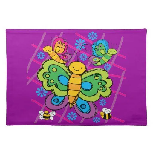 Mariposas Mantel Individual de Zazzle.