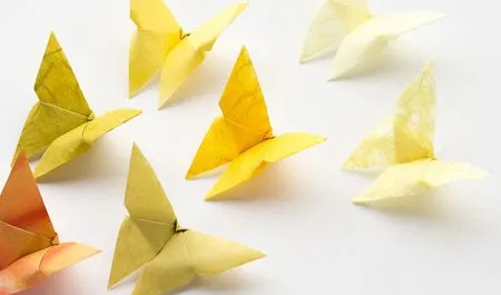 Cómo hacer Mariposas de origami | La Creativa Blog