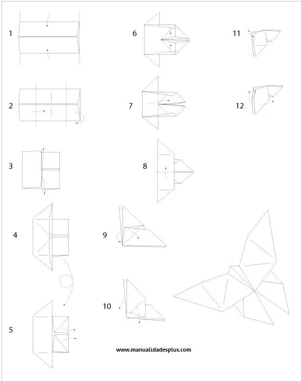 Como hacer una mariposa de origami - Imagui