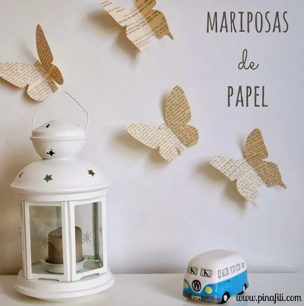 mariposas de papel | Aprender manualidades es facilisimo.com