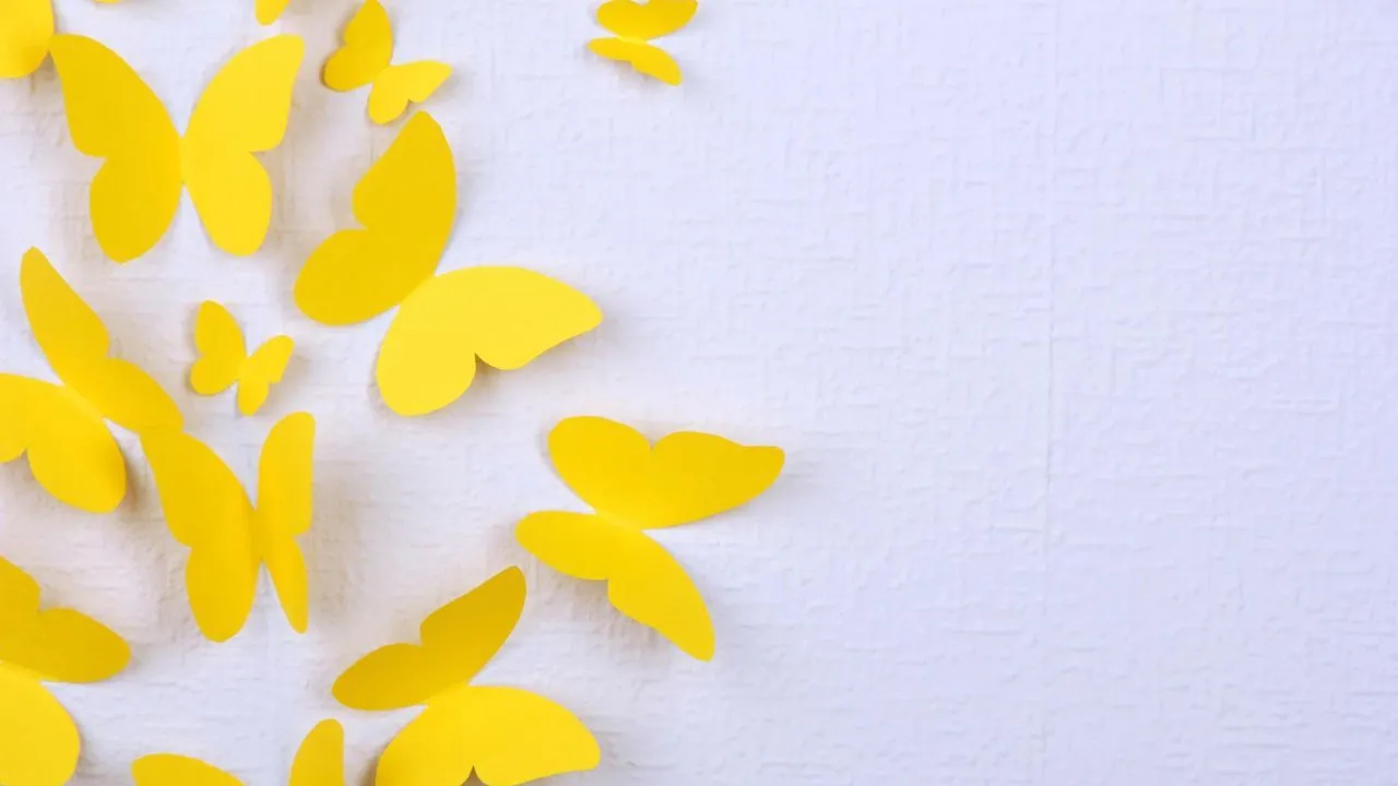 Mariposas de papel para decorar la pared