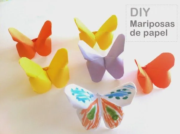 Cómo hacer mariposas de papel fácil y rápido - Manualidades