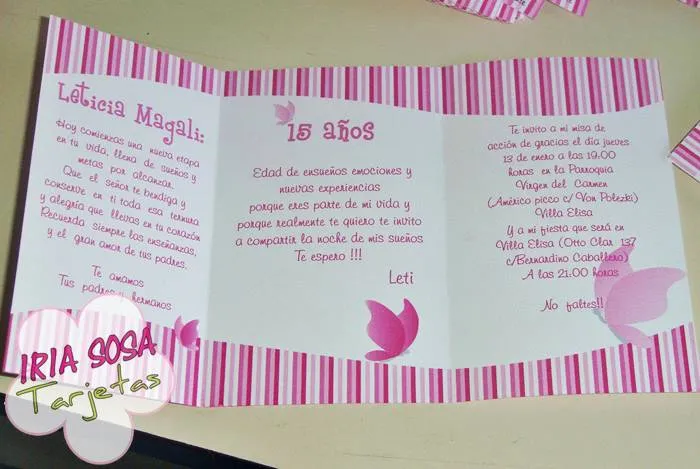 Tarjetas de 15 años mariposas - Imagui