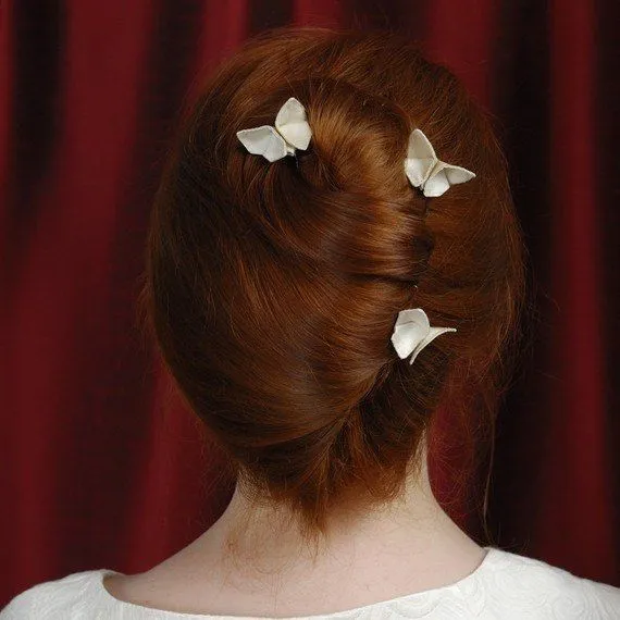 Mariposas de tela para el cabello - Guía de MANUALIDADES