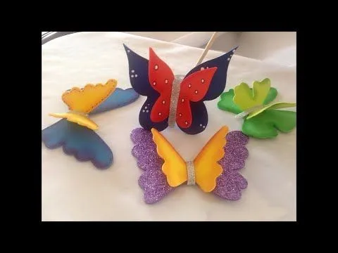 Mariposas tridimensionales en goma eva - Youtube Downloader mp3