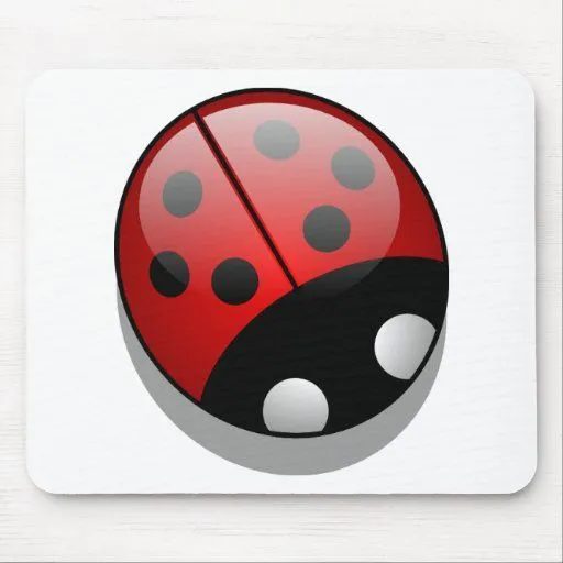 Mariquita linda del dibujo animado alfombrilla de ratones de Zazzle.