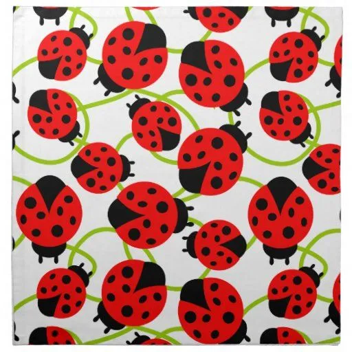 Mariquitas lindas servilletas de papel | Zazzle