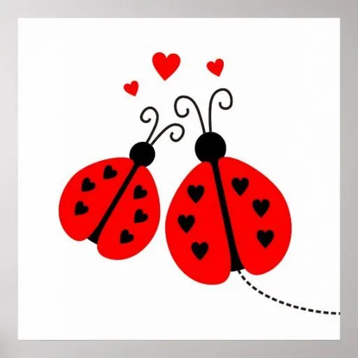 Mariquitas en poster del amor | Zazzle