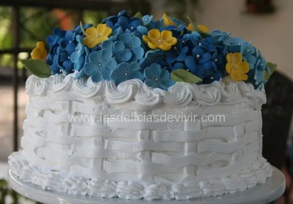 Marmol Cake y decoración en forma de canasta - Las Delicias del ...