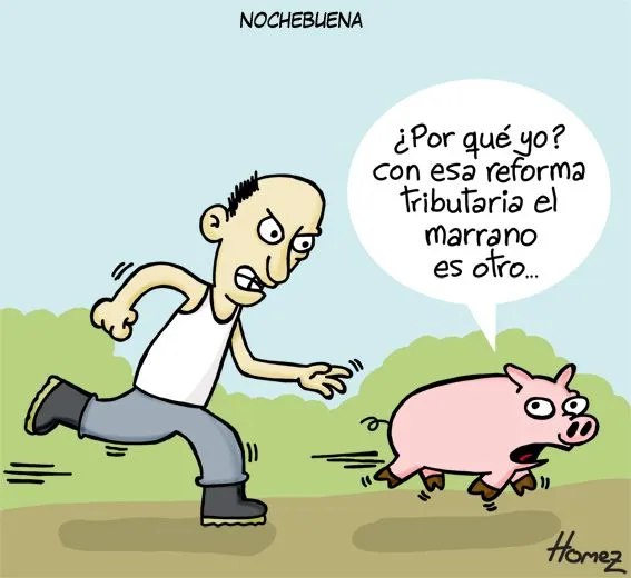 El marrano de nochebuena | Caricaturas de Homez