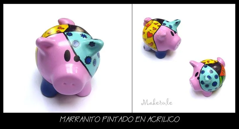 Marranos pintados en ceramica - Imagui
