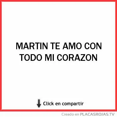 MARTIN TE AMO CON TODO MI CORAZON - Placas Rojas TV