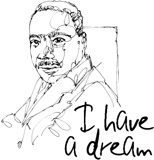 Martin Luther King, Jr para colorear | Manualidades Infantiles