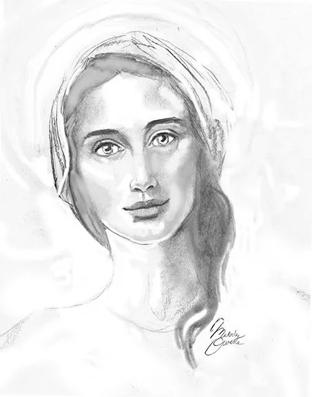 mary-mother-of-jesus-pencil-sketch | Welcome to Art of Faith