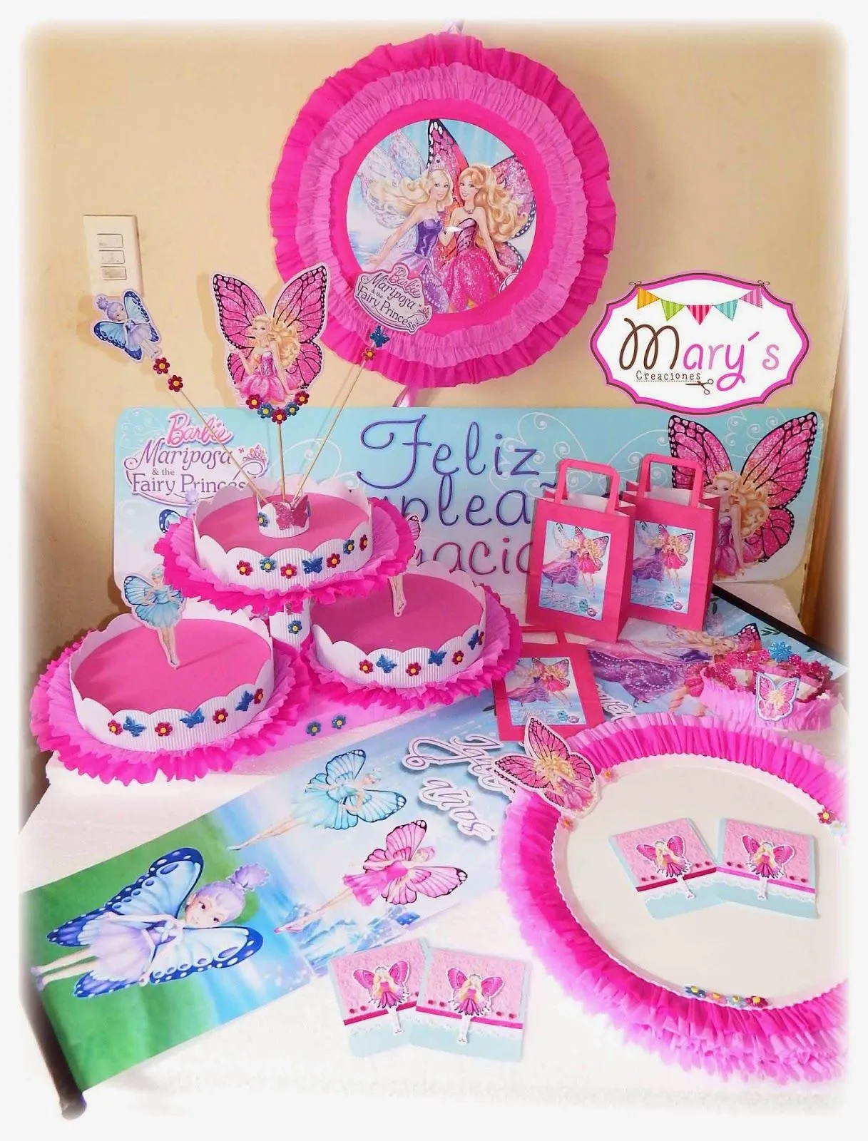 Mary´s Creaciones: Cumpleaños Barbie Mariposa