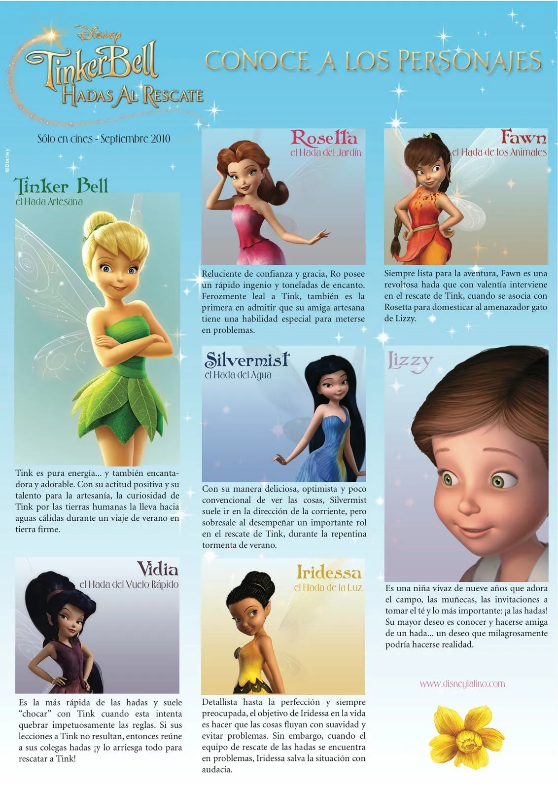 Cine Informacion y mas: Disney - Tinker Bell Hadas al Rescate - Conoce a  los Personajes