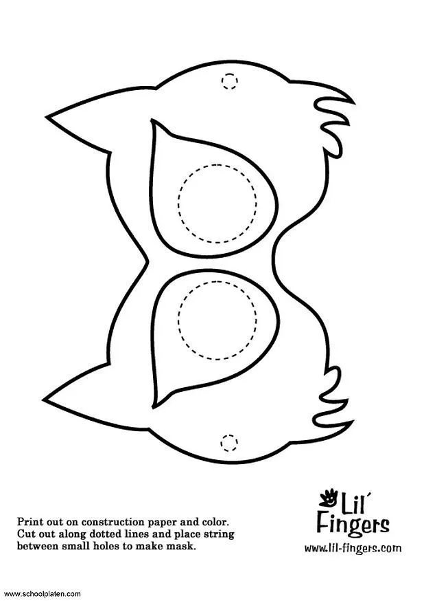 mascara de buho Colouring Pages