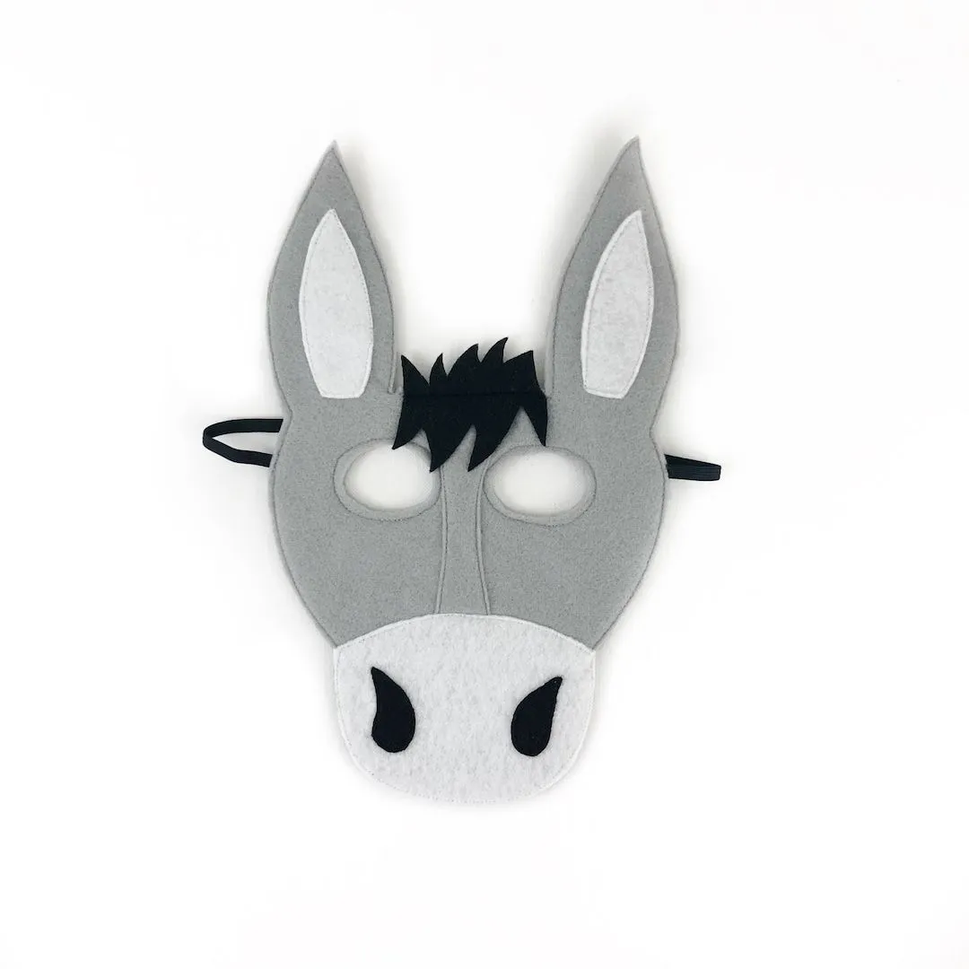 Máscara de burro de fieltro para niños disfraz de halloween - Etsy México