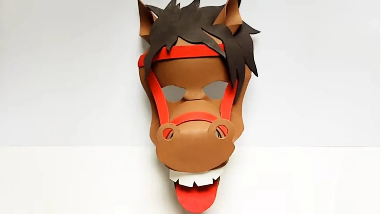 Cómo hacer máscara de Caballo hecho de foamy DIY - How to make horse mask -  YouTube