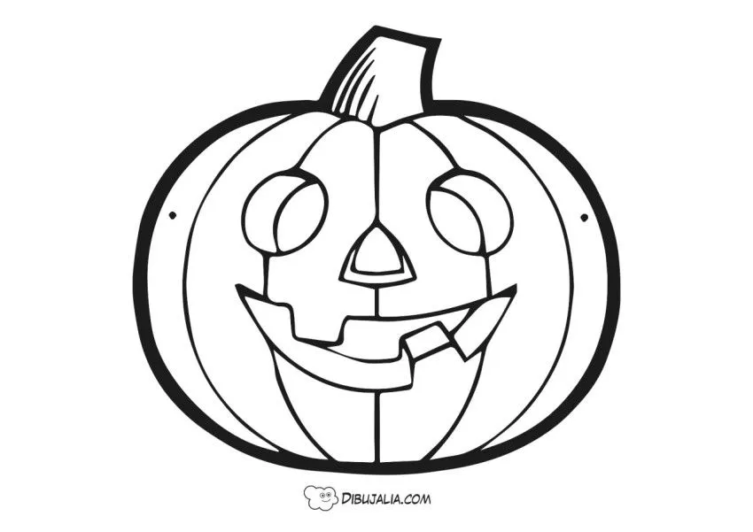 Una máscara de calabaza - Dibujo #2250 - Dibujalia - Dibujos para Colorear  y Recursos Educativos