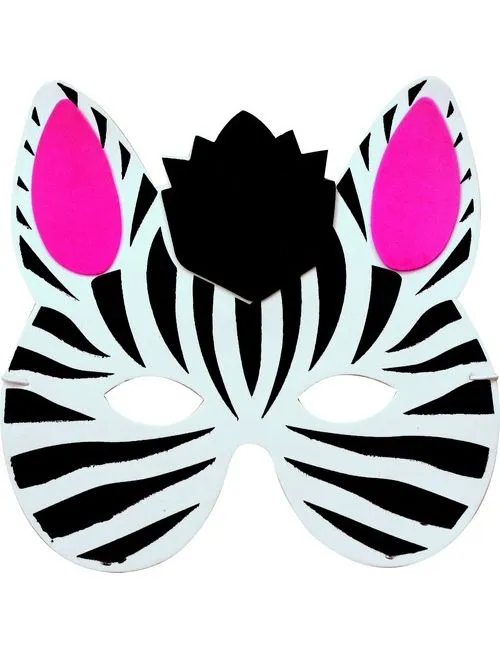 Máscara de zebra niño