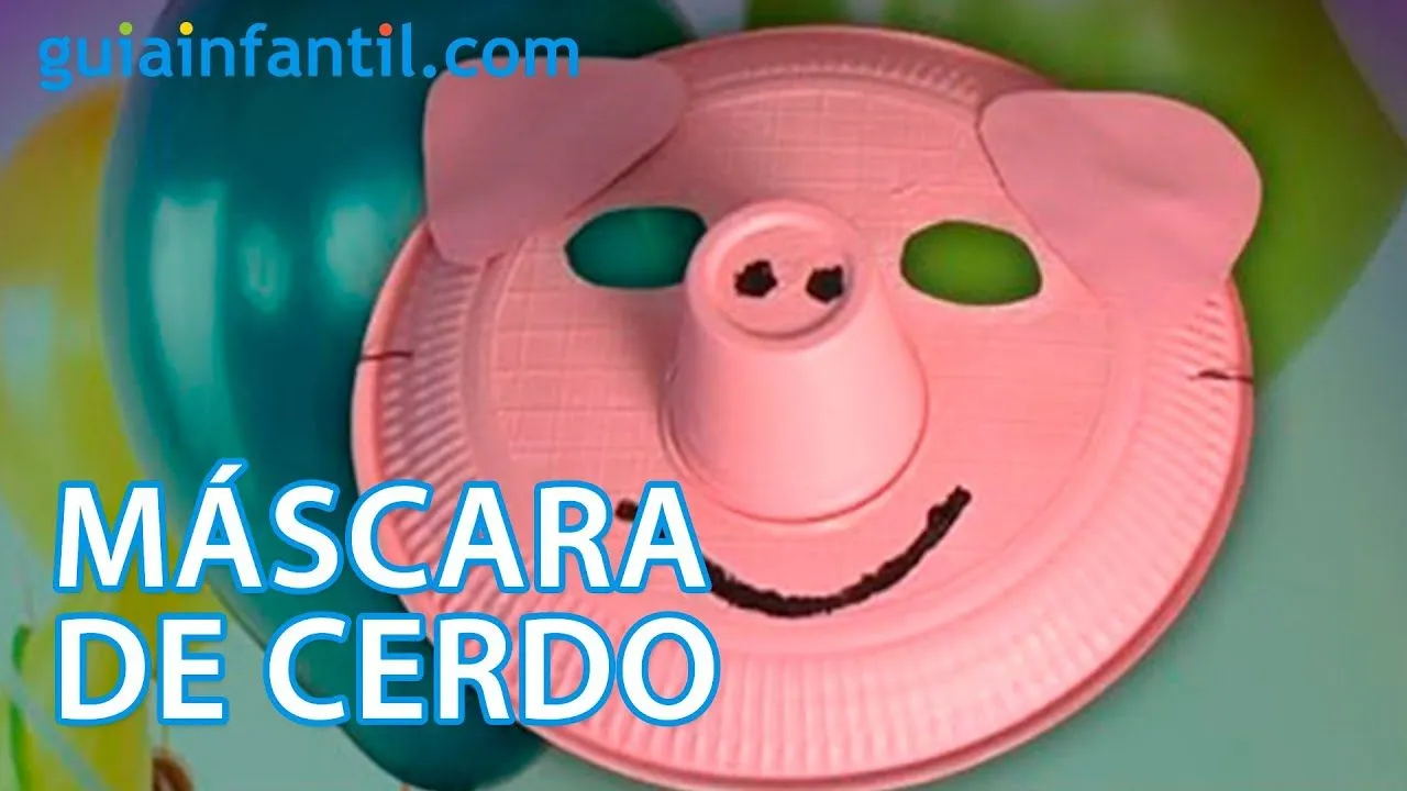 Mascara de cerdo, disfraces caseros para carnaval - YouTube