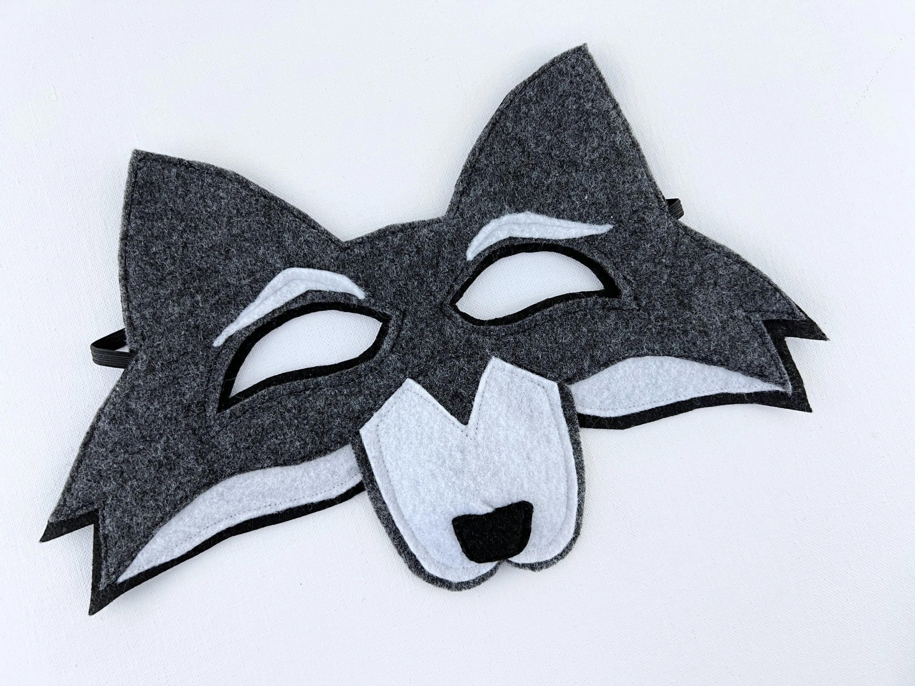 Máscara y cola de lobo de fieltro gris para niños - Etsy México