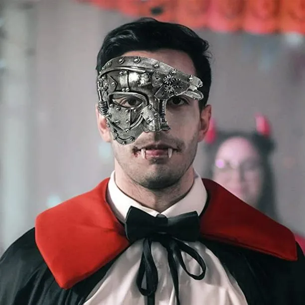 Máscara de Halloween Robot Steampunk - Máscara de maquillaje Venecia para hombre ER | Walmart en línea