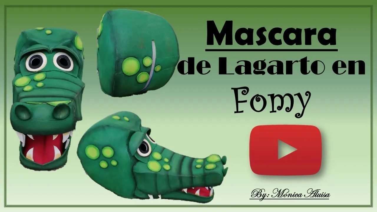 MASCARA DE LAGARTO EN FOMY