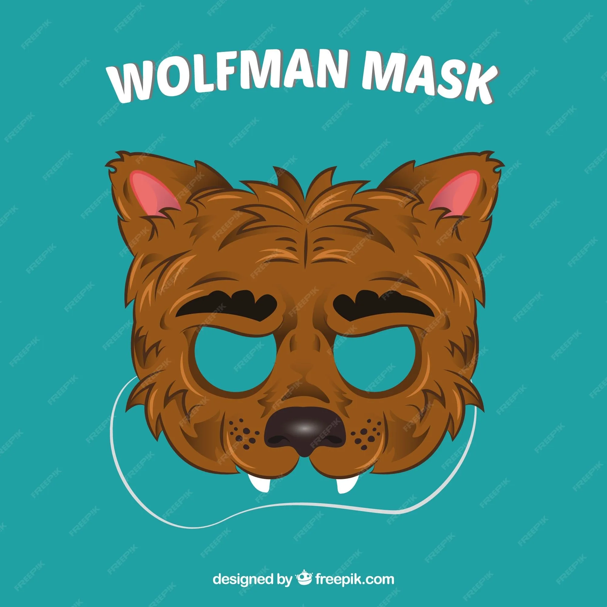 Máscara de lobo dibujada a mano | Vector Gratis