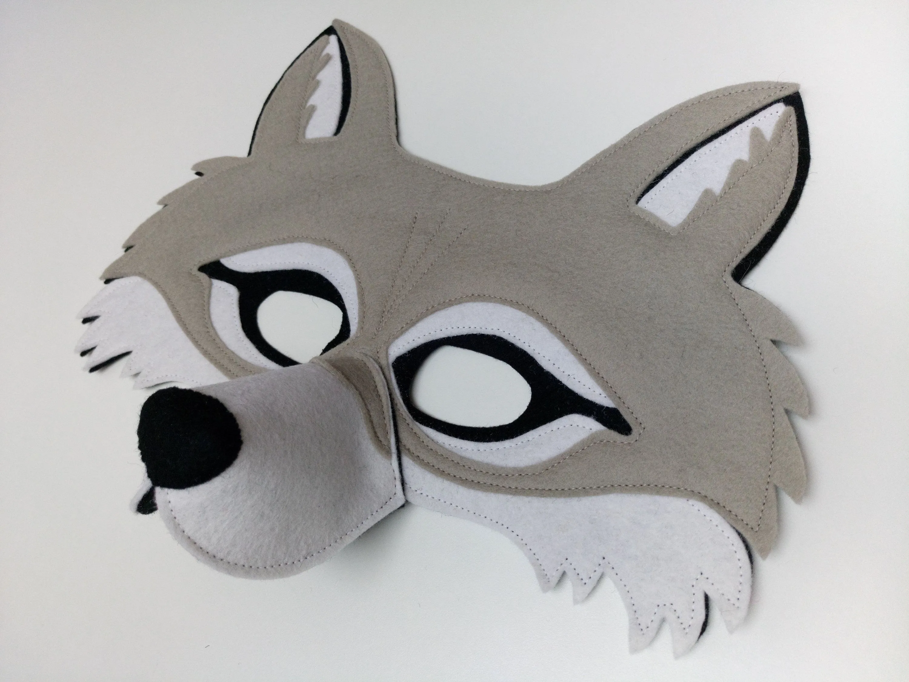 Máscara de lobo máscara de lobo gris claro y blanco máscara - Etsy España |  Masque loup, Loup gris, Masque en feutre