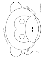 máscara de mono para colorear, recortar y usar ~ Todo Halloween