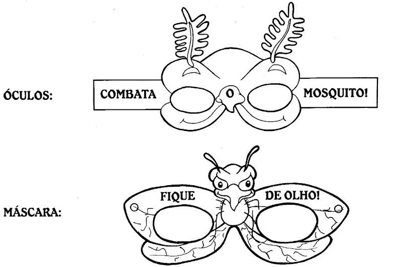 Máscara de mosquito da dengue! ~ ESPAÇO EDUCAR