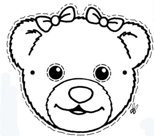 Máscara osita. - Manualidades a Raudales