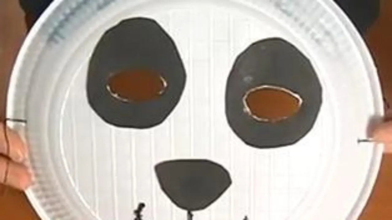 Cómo hacer una máscara de oso panda | Manualidades para niños