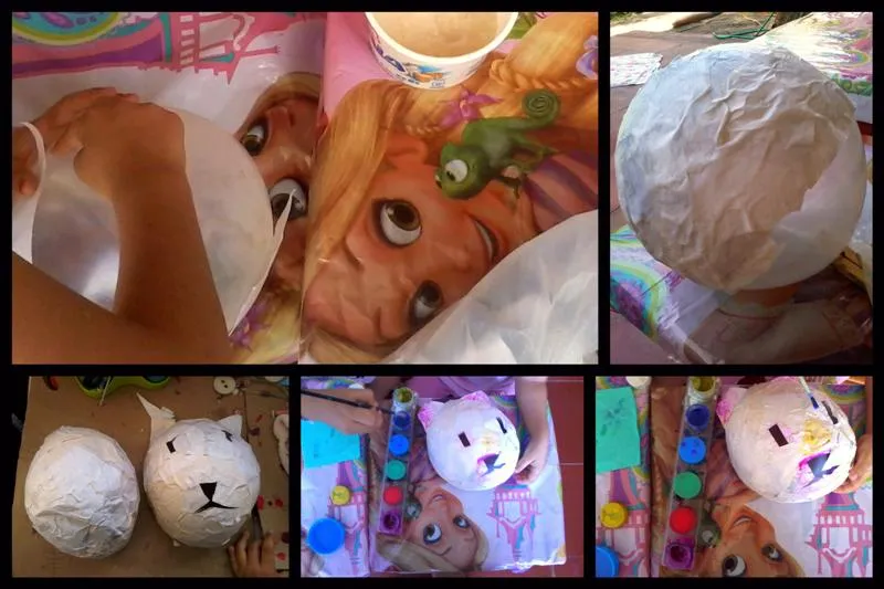 Mascara de papel mache: gato | . . . . . . . . . . . . El detalle ...