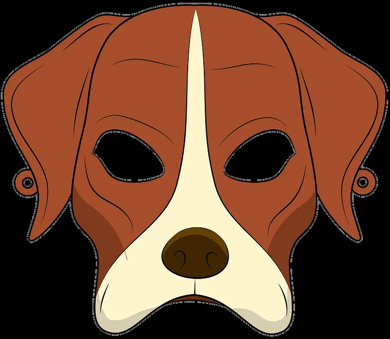 Máscara de perro clipart. Dibujos animados descargar gratis. | Creazilla