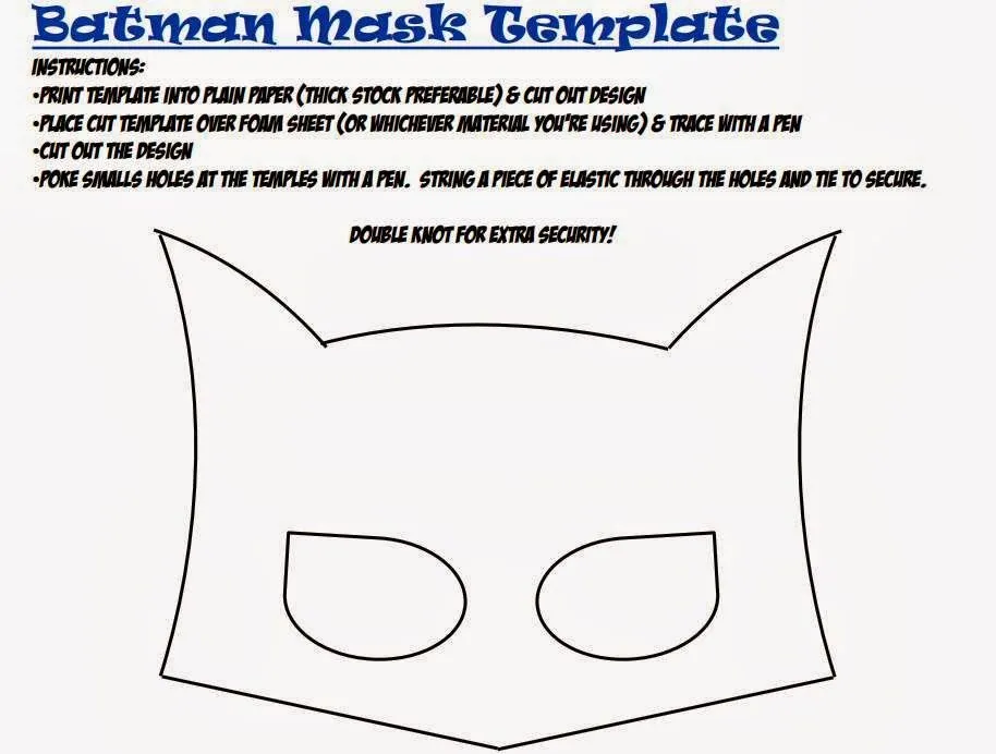 máscara para recortar de Batman | Todo Halloween