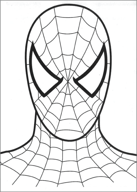 Mascara del Hombre Araña para colorear - Imagui